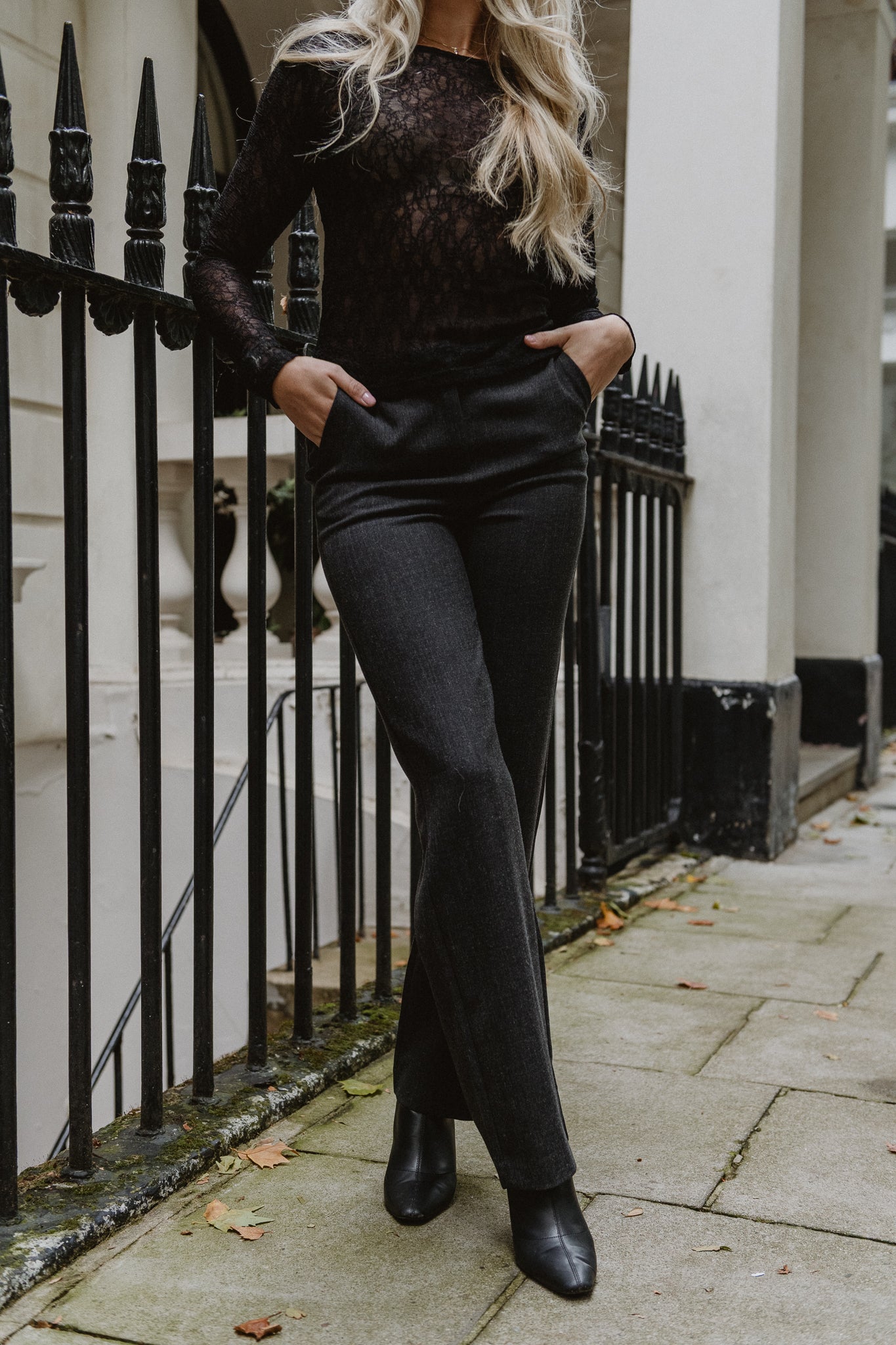 VMZAMIRA Bestie Trousers - Dark Grey Melange